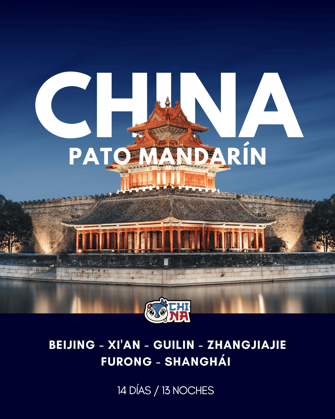 CHINA PATO MANDARÍN 14 DÍAS Y 13 NOCHES